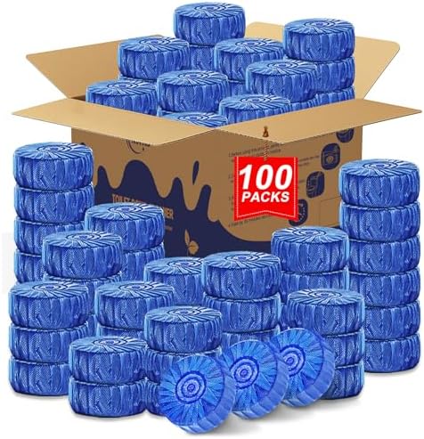 Msvvko Toilet Bowl Cleaners, 100 Pack Blue Tablets