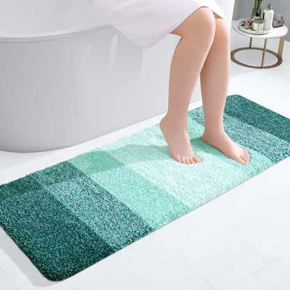 OLANLY Bathroom Runner Rug 47x17, Extra Soft Absorbent Microfiber Bath Rugs