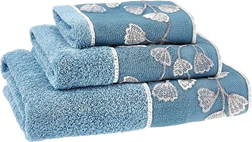 Zahari Home Capri Modern Bathroom Towel Set - 3 Piece Set, Bath Towel, Hand Towel and Wash Towel - Classic Luxury Contemporary Decor - Beautiful Bath Ensemble - Unique Royal Blue
