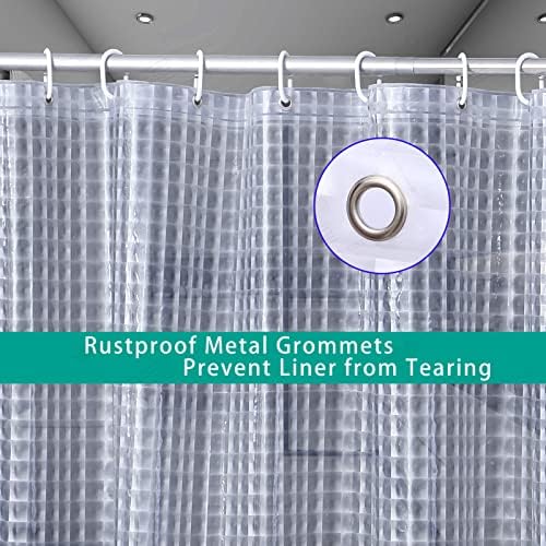 Bostofy Heavyweight 8G Bathroom Shower Stall Curtain Liner, 72' W x 72' H Waterproof, Shower Curtain or Liner for Shower Stall/Bathtub