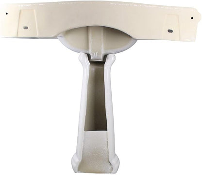 Renovators Supply Manufacturing Darbyshire 34"W x 22.5" D x 32" H Large Bathroom Pedestal Sink. Vitreous China with Overflow, 8 in. Widespread Faucet Holes