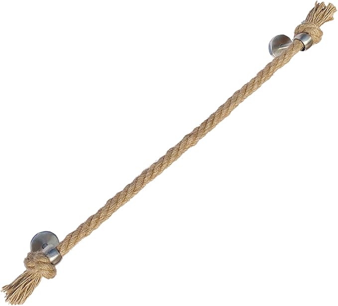 18 Inch Towel Rack - Nautical Rope Beach Bathroom Decor, Bathroom Accessories Wall Mount Coastal Towel Holder with Knot Design, Rustic Towel Bar Silver Stainless Steel