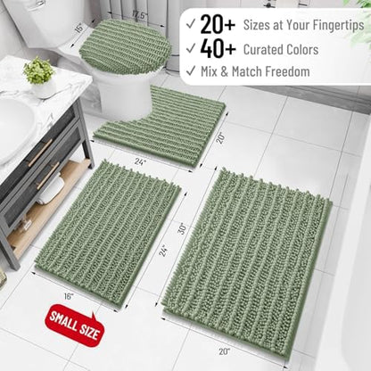 Arotive Bathroom Rugs Mat 47x24, Soft Absorbent Chenille Shaggy Bath Mat