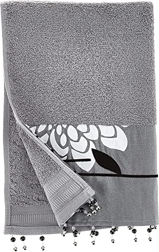 Zahari Home Erica Bathroom Towel Set - 3 Piece Modern Decor Grey Towel Set