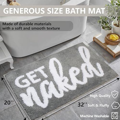 KOEXM Get Naked Bath Mat Cute Bathroom Rugs Non Slip