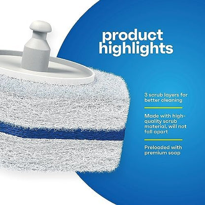 CleanGenius Disposable Prefilled Toilet Cleaning Scrubbers (60 Count)