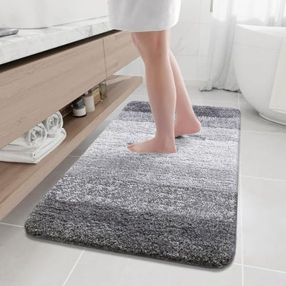 Arotive Microfiber Bathroom Rugs, Shaggy Soft Absorbent Bath Rug, 45x27