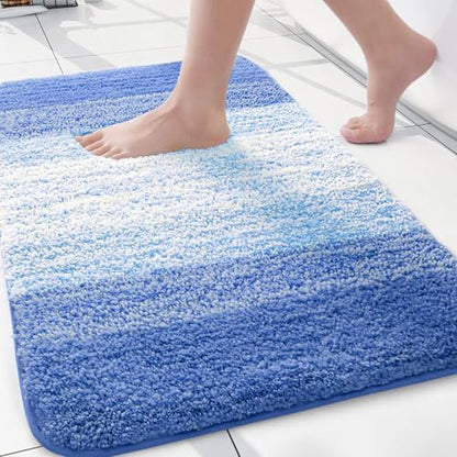 Arotive Microfiber Bathroom Rugs, Shaggy Soft Absorbent Bath Rug, 24x16