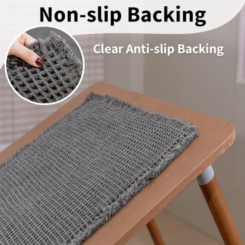Waffle Bath Mat, Boho Bathroom Rugs Non Slip Washable, 24" x 48"