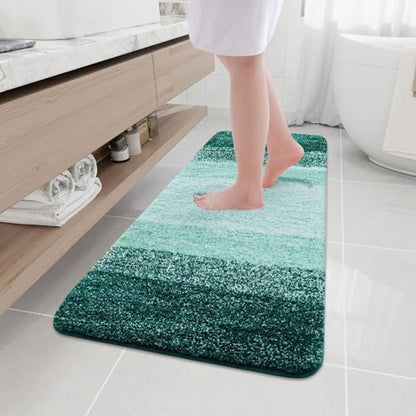 Arotive Microfiber Bathroom Rugs, Shaggy Soft Absorbent Bath Rug, 47x17
