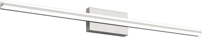 SOLFART Bathroom Light Fixtures Brushed Nickel 40 Inches Modern LED Bathroom Light Fixtures Over Mirror Dimmable Wall Lights S8200-1020mm-NK-D