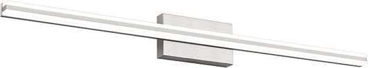 SOLFART Bathroom Light Fixtures Brushed Nickel 40 Inches Modern LED Bathroom Light Fixtures Over Mirror Dimmable Wall Lights S8200-1020mm-NK-D