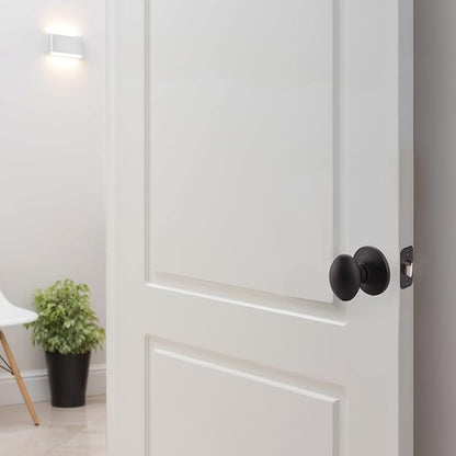 Design House 779173 Egg Passage Hall and Closet Door Knob Matte Black