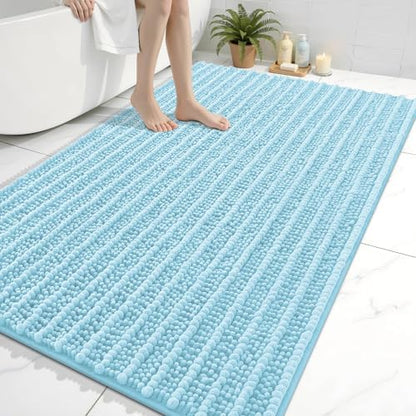 Arotive Bathroom Rugs Mat 59x35, Soft Absorbent Chenille Shaggy Bath Mat