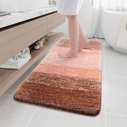 Arotive Microfiber Bathroom Rugs, Shaggy Soft Absorbent Bath Rug, 47x24