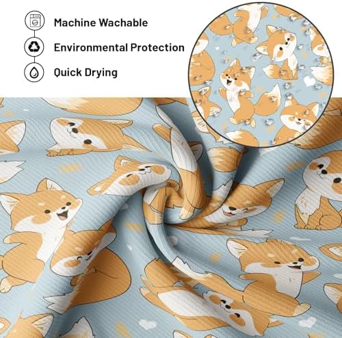 Cute Fox Shower Curtain Kids Toddler Cartoon Animal Shower Curtains for Bathroom Decor, Waterproof Cloth Fabric with Hooks 70" W x 84" L