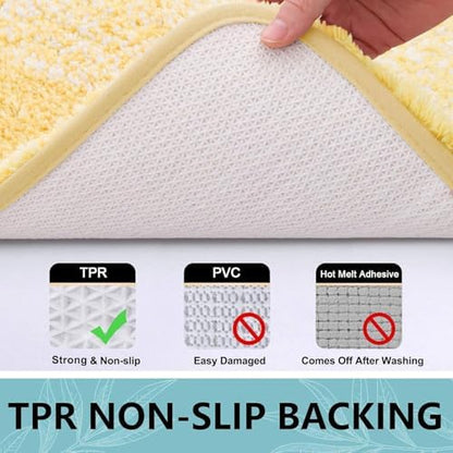 Arotive Microfiber Bathroom Rugs, Shaggy Soft Absorbent Bath Rug, 70x24
