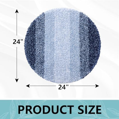 Arotive Microfiber Bathroom Rugs, Shaggy Soft and Absorbent Bath Rug, 24x24