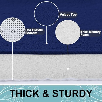 Smiry Memory Foam Bath Mat 44x24, Extra Soft and Absorbent Bathroom Rugs
