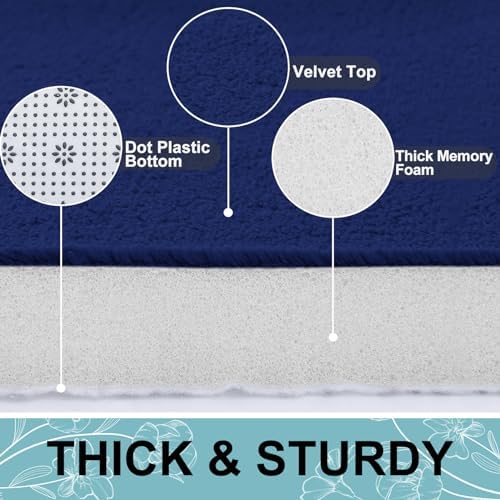 Smiry Memory Foam Toilet Rugs 24x24, Extra Soft Absorbent Bathroom Rugs