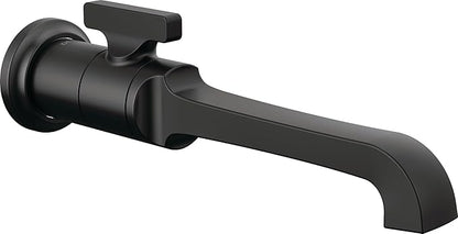 Delta Tetra Wall Mount Bathroom Faucet 1 Hole, Matte Black Single Hole Bathroom Sink Faucet for Vanity, Matte Black T3589LF-BLWL (Valve Not Included)