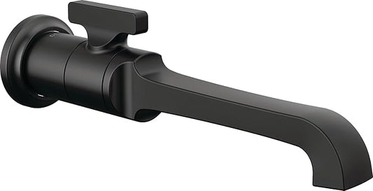 Delta Tetra Wall Mount Bathroom Faucet 1 Hole, Matte Black Single Hole Bathroom Sink Faucet for Vanity, Matte Black T3589LF-BLWL (Valve Not Included)