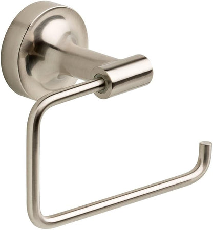 Franklin Brass Voisin (1-Pack) Toilet Paper Holder Satin Nickel Tissue Roll Holder for Bathroom Organization and Storage European Single Post Toilet Tissue Holder Wall Bathroom Accessories VOI50-SN