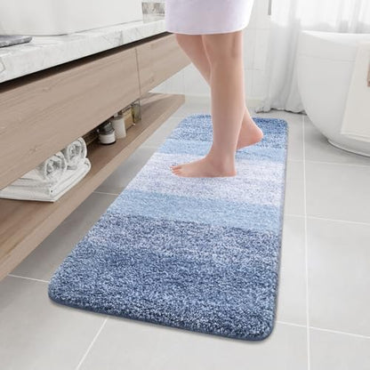 Arotive Microfiber Bathroom Rugs, Shaggy Soft Absorbent Bath Rug, 59x17