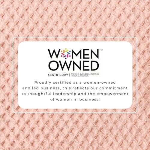Great Bay Home Bath Towels - 100% Cotton 6 Piece Towel Set - Diamond Waffle Weave - Absorbent, Durable, Quick-Dry Towels for Bathroom (Pink)