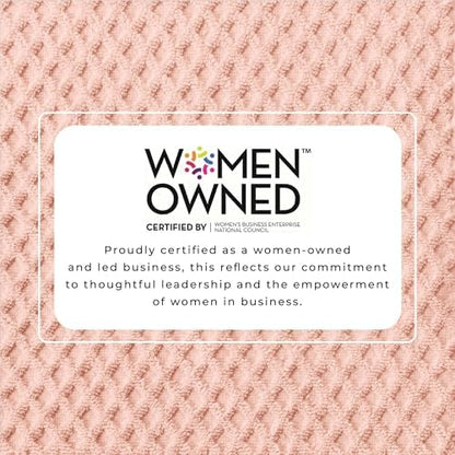 Great Bay Home Bath Towels - 100% Cotton 6 Piece Towel Set - Diamond Waffle Weave - Absorbent, Durable, Quick-Dry Towels for Bathroom (Pink)