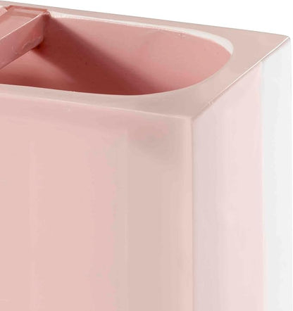 Izod - Toothbrush Holder, Resin Countertop Accessories, Dorm Room Essentials, Guest Bathroom Essentials (Marina Collection, Pink)