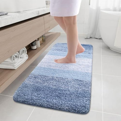 Arotive Microfiber Bathroom Rugs, Shaggy Soft Absorbent Bath Rug, 47x20