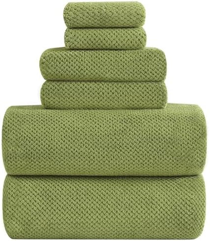 YTYC 39x78 Bath Sheets Set,Towels for Bathroom,Sage Green,6-Pieces