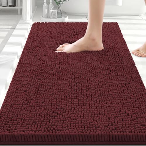 Smiry Bathroom Rugs 30X20, Luxury Chenille Extra Soft Absorbent Bath Mat