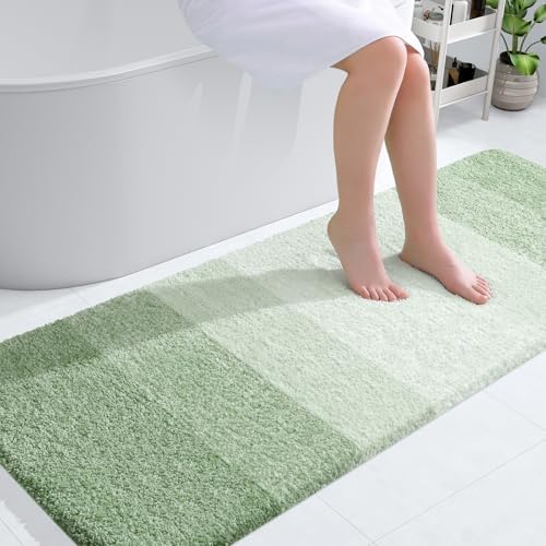 OLANLY Bathroom Runner Rug 59x24, Extra Soft Absorbent Microfiber Bath Rugs