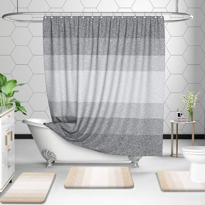 OLANLY Micorfiber Bathroom Rug Set 2 Piece, 47"x20"+24"x16"