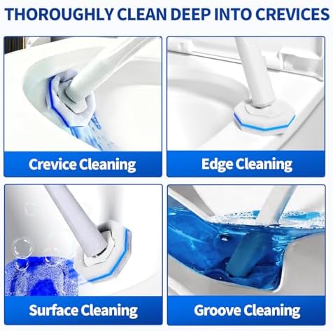 Disposable Toilet Brush,Toilet Bowl Cleaner,Wall Mounted Toilet Bowl Brush with 36 Refills for Deep Toilet Cleaning,Toilet Brush and Holder Set for Hygienic Bathroom Maintenance(White)