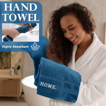 Hahafelt Decorative Bathroom Towel Set, Blue