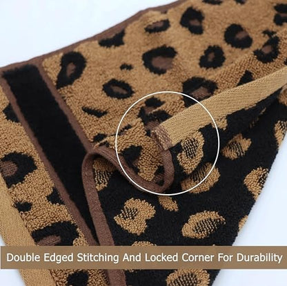 COTTON CRAFT Wash Cloth - 12 Pack 100% Cotton Soft Animal Print Washcloths