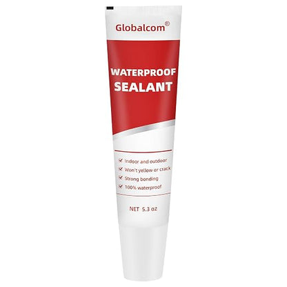 Advanced Silicone Caulk for Kitchen & Bathroom Waterproof Silicone Sealant | for Interior and Exterior Use, Stronger Adhesion Shrink & Crack Proof - 5.3 oz White