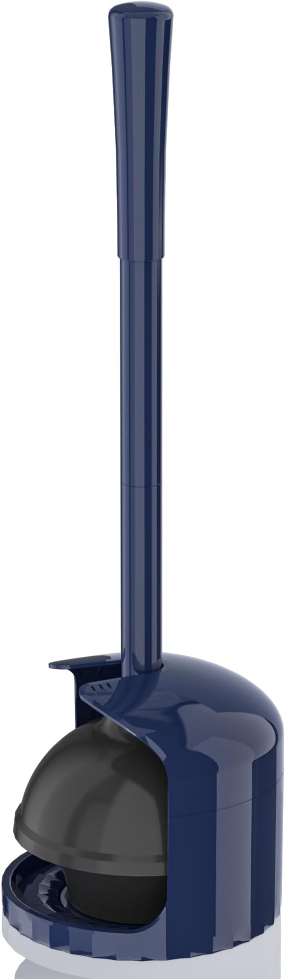 TRENTI Toilet Plunger with Holder, Plunger with Holder for 5.3-inch Toilet Drain, Plungers for Bathroom with Holder, Toilet Plunger Heavy Duty (2, Blue)