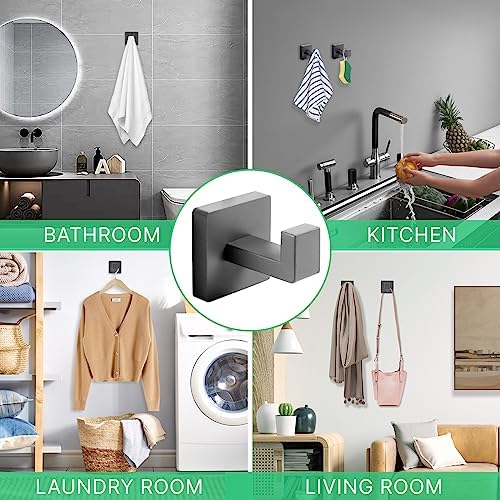 Towel Hooks for Bathrooms, Heavy Duty Stainless Steel Bathroom Hooks
