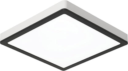 Homewerks 7105-10-MB Bathroom Fan with Light 70-CFM 1.0 Sone Square Ventilation Fan with Dimmable LED Light and Magnetic Trim Ring, Matte Black