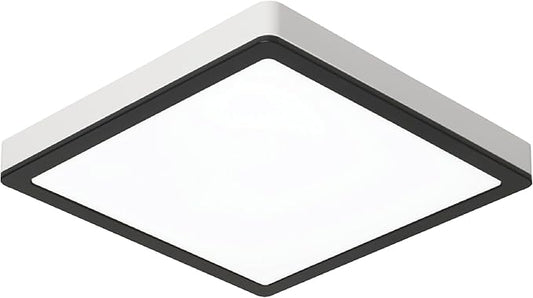 Homewerks 7105-10-MB Bathroom Fan with Light 70-CFM 1.0 Sone Square Ventilation Fan with Dimmable LED Light and Magnetic Trim Ring, Matte Black
