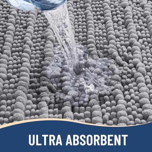 Arotive Bathroom Rugs Mat 54x24, Soft Absorbent Chenille Shaggy Bath Mat
