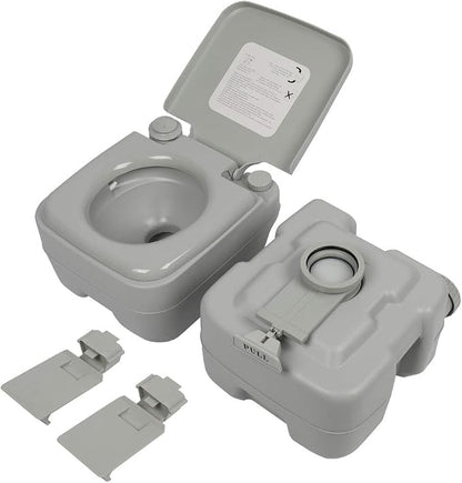 Ochine Portable Toilet Camping Porta Potty, Portable Folding Toilet with Lid, Indoor Outdoor Commode with Detachable Inner Bucket and Removable Paper Holder for Camping, Boat, Van, Emergency Use