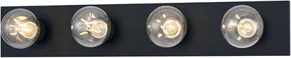 Westinghouse 6117600 Traditional Four-Light Indoor Vanity Light Fixture, Matte Black