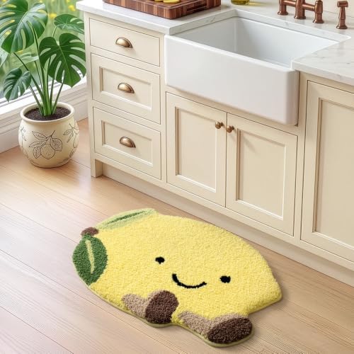 LUMI Cute Bathroom Rug, Absorbent Non Slip Bath Mat, 24"x34.5", Lemmy