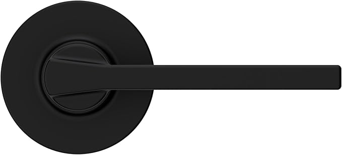 Kwikset Casey Interior Passage Round Door Handle, Lever for Closet and Hallway Doors, Reversible Non-Locking Handle Lever, Polished Chrome