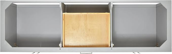 ARIEL Magnolia 72-inch Bathroom Vanity with Sink,Solid Wood, 1.5-inch Carrara White Quartz Countertop & Backsplash, Double Rectangular Porcelain Sink, 4 Soft Closing Doors, 3 Dovetail Drawers, Grey